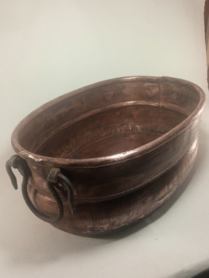 Χάλκινη μεγάλη λεκάνη vintage αντίκα παλιά μεταχειρισμένη
