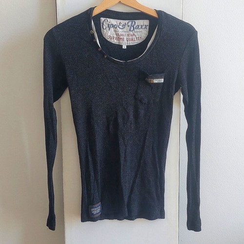 Cipo & Baxx black shirt, size small