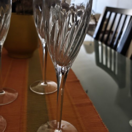 Crystal Champagne Glasses set of 4 like new with packaging