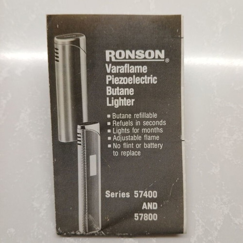 Ronson VARAFLAME piezoelectric lighter like new, slim