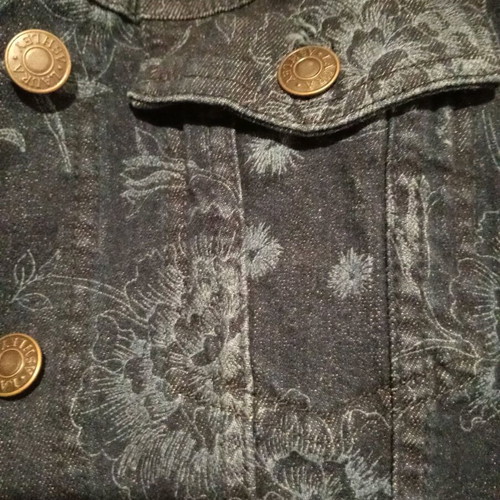 Laura Ashley jean jacket new, size UK 8, blue with floral pattern