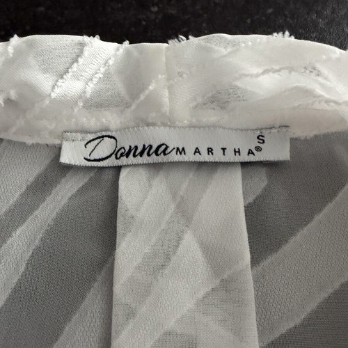 Donna Martha white see through blouse size S like new