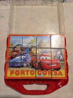 Cubes Puzzle used with Mc Queen cars, 6 designs, case included