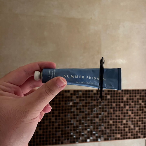 Summer Fridays Jet Lag hydrating mask used