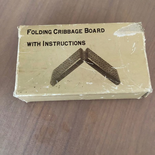 Folding cribbage board vintage game