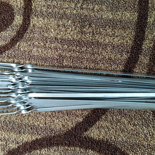 Inox skewers for mangali, thickness 2 mm, length 45 cm, pack of 20