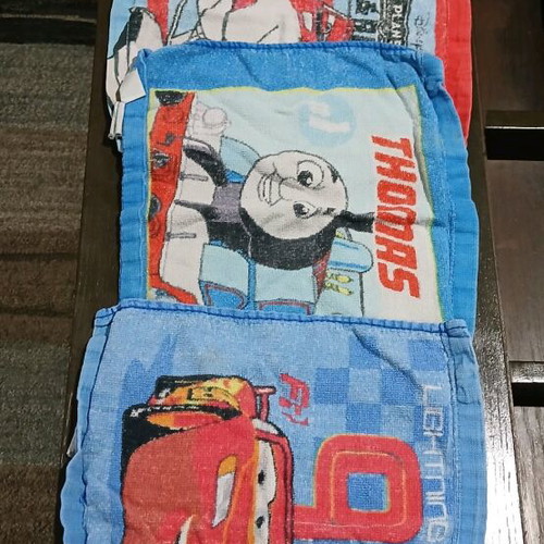 Children's towels used, pack of 4 pieces