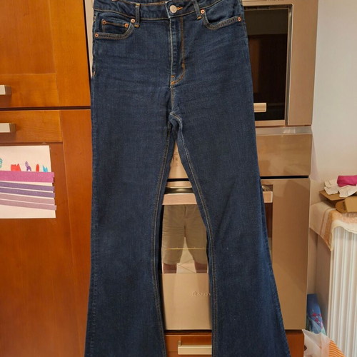 Zara flared jeans size 38, dark blue