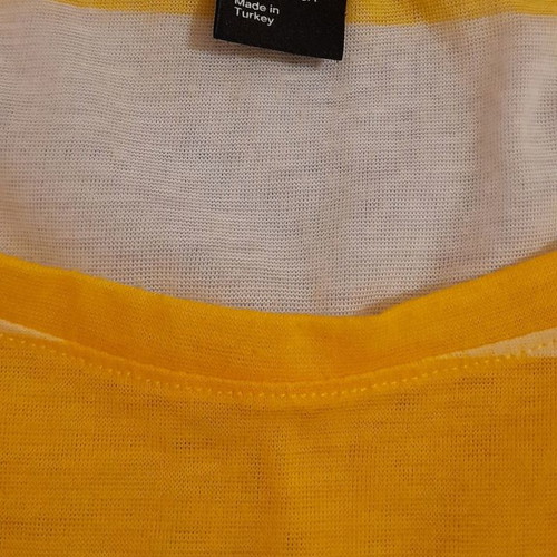 Φαρδιά μπλούζα H&M ριγέ σαν καινούργιο, άσπρη και κίτρινη