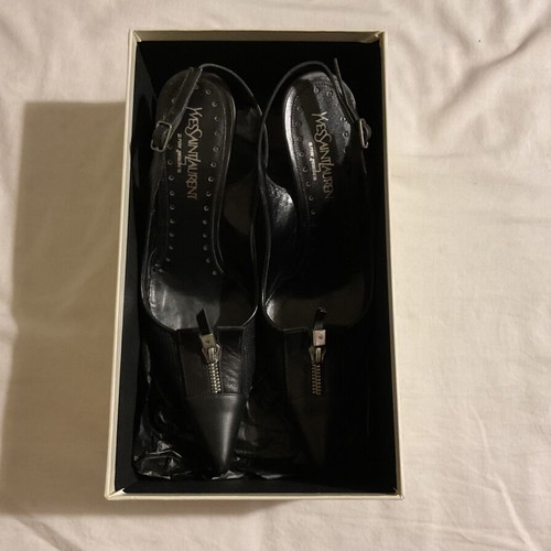 YSL leather/fabric pumps used, size 36.5, black