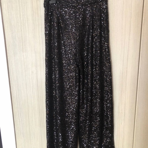 Sequin pants black like new, size large