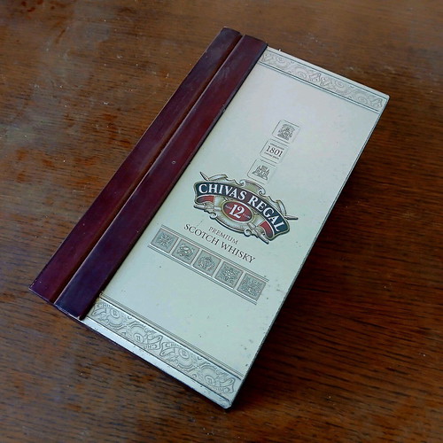 Wooden Chivas Regal collectible box used