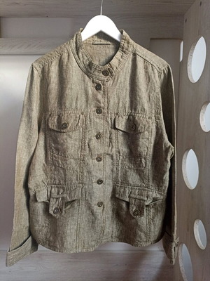 Yessica women's linen jacket like new, size L, green