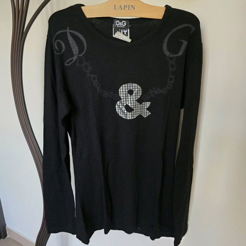 Dolce & Gabbana women's long sleeve t-shirt used, size Medium, black