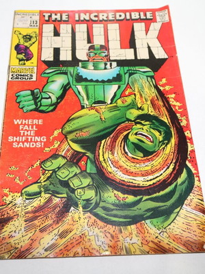 The Incredible Hulk #113 Marvel κόμικ μεταχειρισμένο, silver age, εμφάνιση Sandman