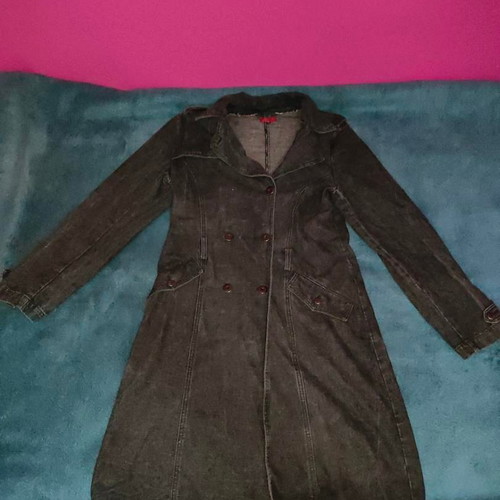 Denim coat Miss Denim XL like new, charcoal faded black