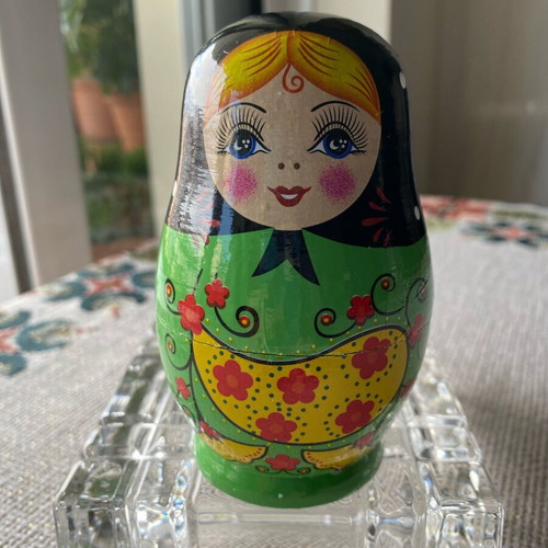 Matryoshka doll collectible like new, set of 5 with unique costumes