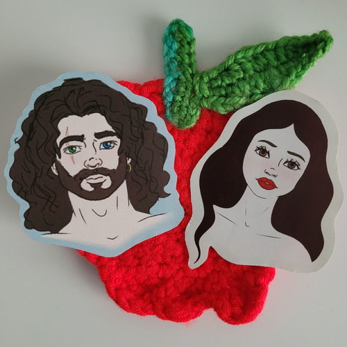Handmade sticker set Pirate and Princess new
