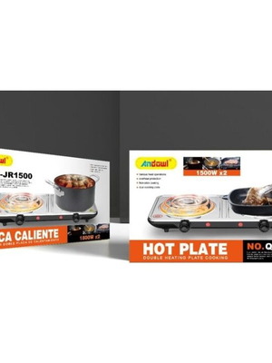 Andowl double enamel hot plate 2x1500W new