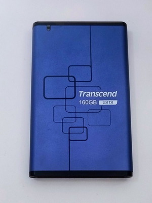 Εξωτερικός σκληρός δίσκος Transcend 160GB σαν καινούργιο με θήκη και καλώδιο