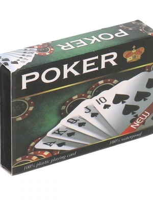 Τράπουλα Poker 100% πλαστική με θήκη καινούργιο