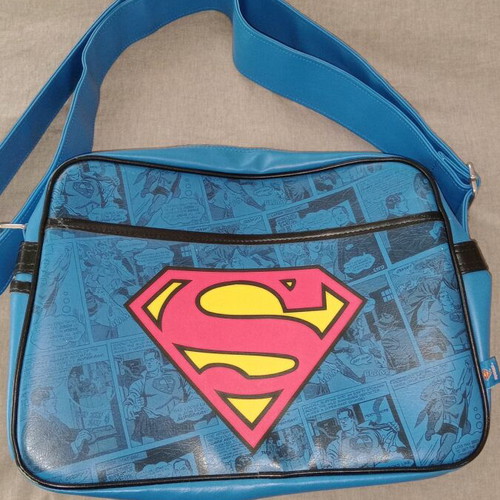 Superman messenger bag like new, crossbody, blue