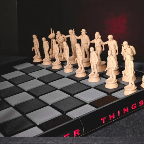 Stranger Things 3D Printed Chess Pieces Set