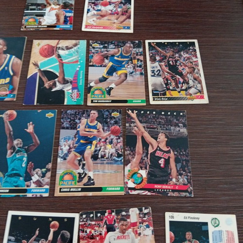 NBA cards 1990-1993 used, set of 14