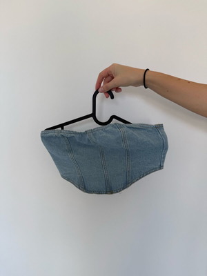 Denim bustier like new, Shein, size S, blue