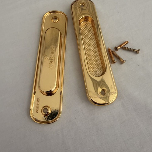 Colombo sliding door handles gold set used