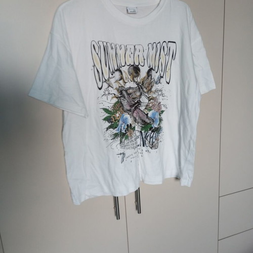 Blouse size L like new, white, cropped