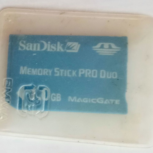 MemoryStick ProDuo 1.0GB SanDisk used with vintage pouch