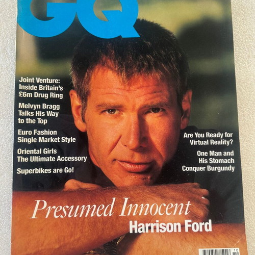 GQ magazine October 1990 used with Harrison Ford