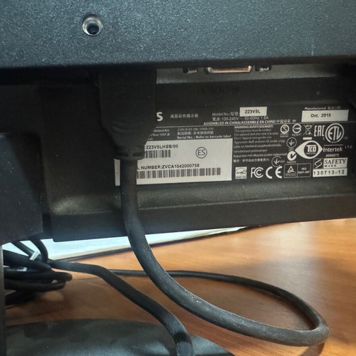 Philips 223V5L monitor used 21.5 inch Full HD LCD