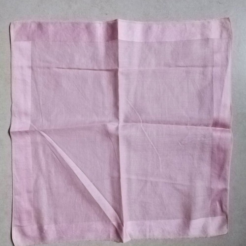 Pocket handkerchief for suit pink used, thin fabric