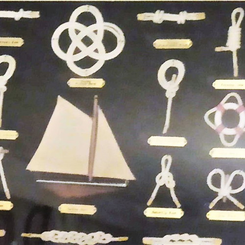 Framed nautical knots and sailboats new with glass
