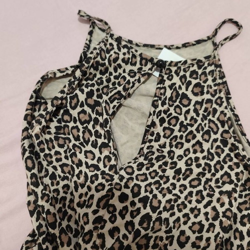 Leopard print one-piece new, brown, size S/M