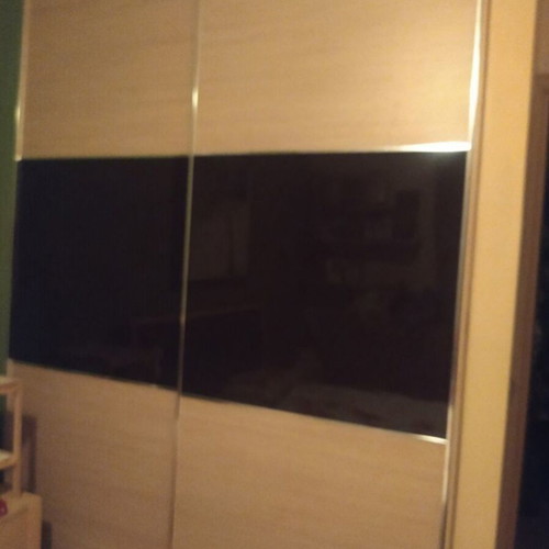 Built-in wardrobe with glass like new, dimensions 261x185x60 cm