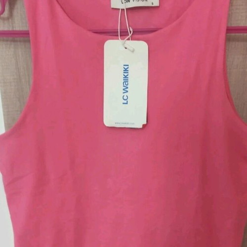 LC Waikiki crop top 96% cotton new, pink, size S