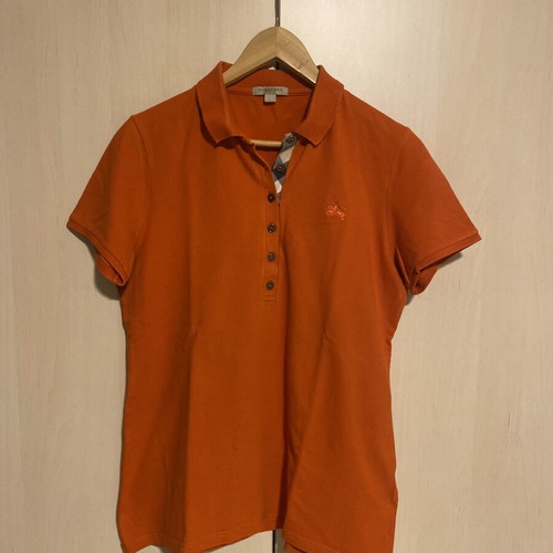 Burberry women's orange pique shirt like new