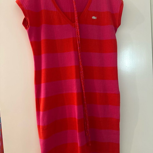 Lacoste dress like new, red with fuchsia