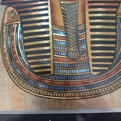 Papyrus painting with Egypt representation like new