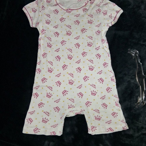 Cotton summer pajamas for girls used, size 104, white and pink