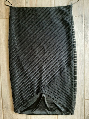 Coocu-M mini skirt elastic like new, transparent, black, size S