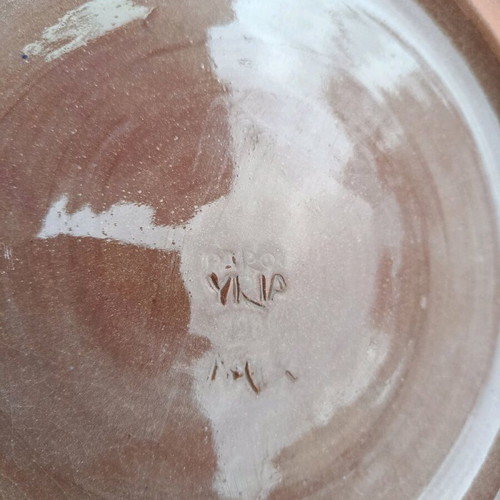 Large handmade plate like new from Yria workshop in Paros