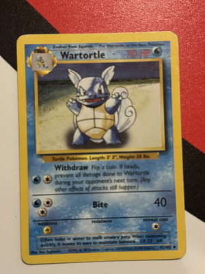 Wartortle Base Set 42/102 Pokemon card