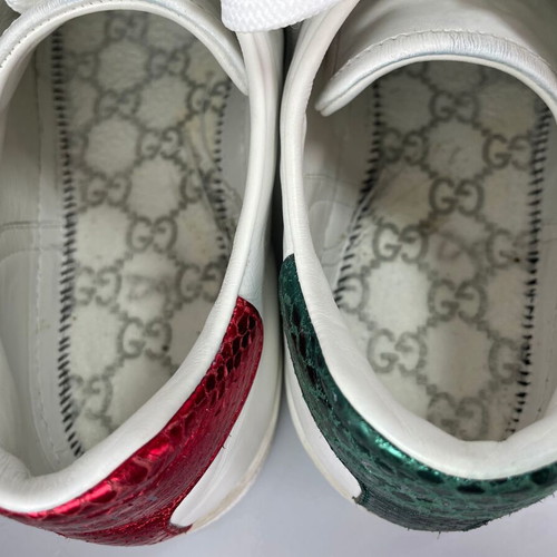 Gucci Ace leather sneakers used, size EU 40, white