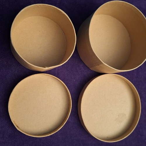 Round paper boxes with decoupage decoration new