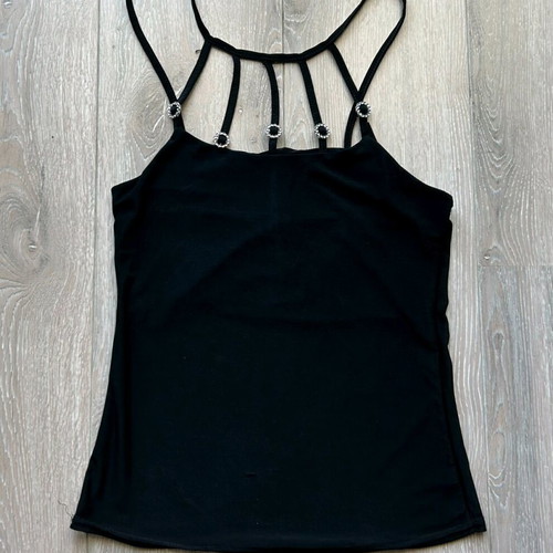 Women's top black like new with pattern