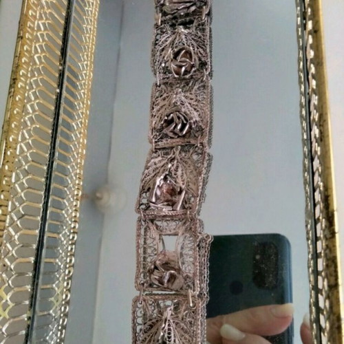 Silver Handmade Smyrna Bracelet 1912, Vintage